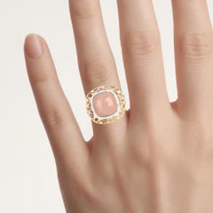 Moonstone Ring 12.7 Carats Gold Plated Silver