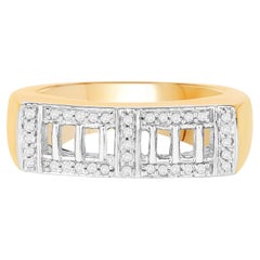 Diamantring, 0.18 Karat, vergoldetes Silber