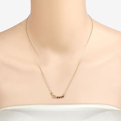 Granat-Herz-Halskette, 0,3 Karat, vergoldetes Silber