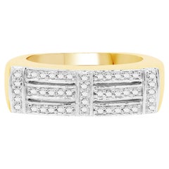 Diamantring, 0.24 Karat, vergoldetes Silber