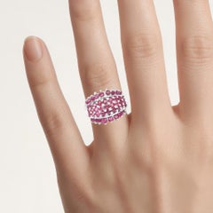 Anillo de rubí de 2.62 quilates en plata de ley