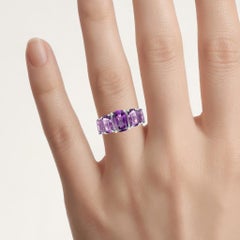 Amethyst Ring 11 Karat Sterling Silber
