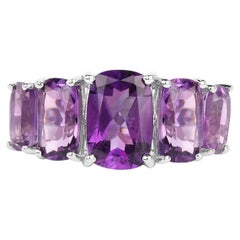 Anello di ametista 11 carati in argento sterling