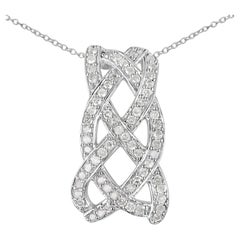 Ciondolo con nodo infinito in diamanti da 0,53 carati, argento sterling