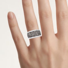 Champagnerfarbener „Diamond Wave“-Ring mit weißen Diamanten (0,78 Karat), Sterlingsilber