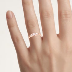 Anello con morganite e diamanti da 0,51 carati in oro rosa 10K