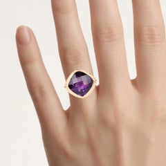 Amethyst-Ring, 8.38 Karat, vergoldetes Silber