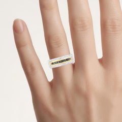 Green Sapphire Ring 1.06 Carats Gold Plated Silver
