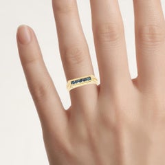 Blue Diamond Ring 0.38 Carats Gold Plated Silver
