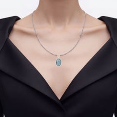 Labradorite Pendant With Diamonds 11 Carats Sterling Silver