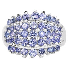 Anello con tanzanite da 2.26 carati in argento sterling