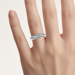 Multicolor Diamond Ring 1.22 Carats Sterling Silver