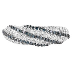 Multicolor Diamond Ring 1.22 Carats Sterling Silver