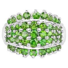 Chrome Diopside Ring 2.4 Carats Sterling Silver