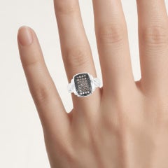 Champagne Diamond Ring 0.2 Carats Sterling Silver
