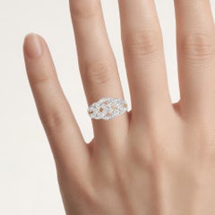 Diamant-Knotenring, 0,24 Karat, vergoldetes Silber