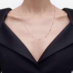 Morganite Necklace 1.6 Carats Gold Plated Silver