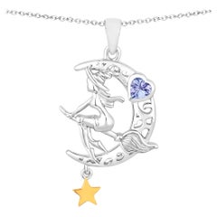 Tanzanite Witch Pendant 0.18 Carats Sterling Silver
