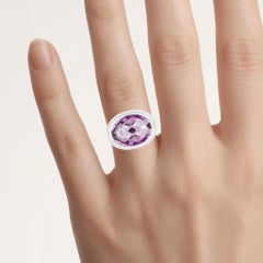 Amethyst Ring 8.24 Carats Sterling Silver