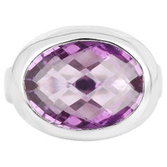 Amethyst Ring 8.24 Carats Sterling Silver