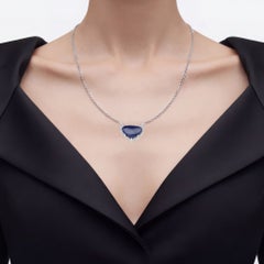 Blue Aventurine Necklace 3.9 Carats Sterling Silver