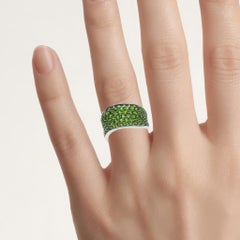 Chrome Diopside Ring 2.42 Carats Sterling Silver