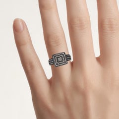 Champagne Diamond Ring 0.4 Carats Sterling Silver