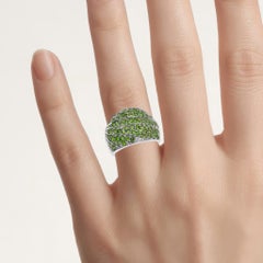 Chrome Diopside Ring 3.1 Carats Sterling Silver