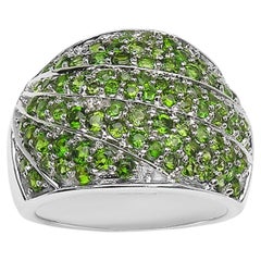 Chrome Diopside Ring 3.1 Carats Sterling Silver