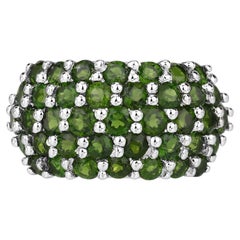 Chrome Diopside Ring 5 Carats Sterling Silver