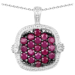 Rubin-Anhänger, 1.42 Karat, Sterlingsilber