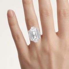 Bague en quartz cristallin avec topaze blanche de 9,74 carats, en argent massif