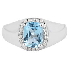 Multicolor Topaz Ring 1.6 Carats Sterling Silver