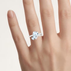 Blue Topaz Ring 2.52 Carats Sterling Silver