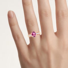 Rhodolite Garnet Ring With White Topaz 3.28 Carats Gold Plated Silver