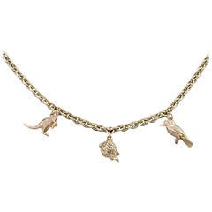 1960s Australian Animal Gold Charm Bracelet