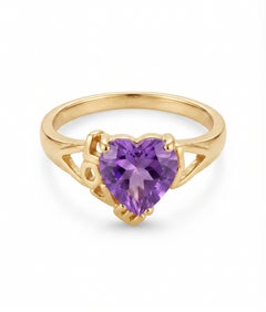 Anello antico in oro giallo 14kt con diamanti a grappolo