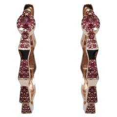 Natural 18K Gold Ruby 1.07ct Stud Earrings, Timeless Elegance
