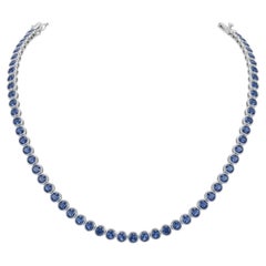 Collar de oro natural de 18 quilates con un zafiro azul de 38,12 quilates, nuevo diseño