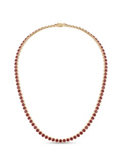 Halskette aus 18-karätigem Gold mit einem Rubin von 34,83 Karat, elegantes Design, neue Kreation