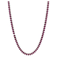 Natural 18K Gold Necklace with 40.08ct Ruby, New Design