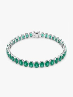 Natural 18K Gold Emerald Bracelet, 16.15ct Gemstone