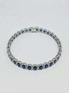 Elegant 18K Gold Sapphire Bracelet, 17.38 Carats