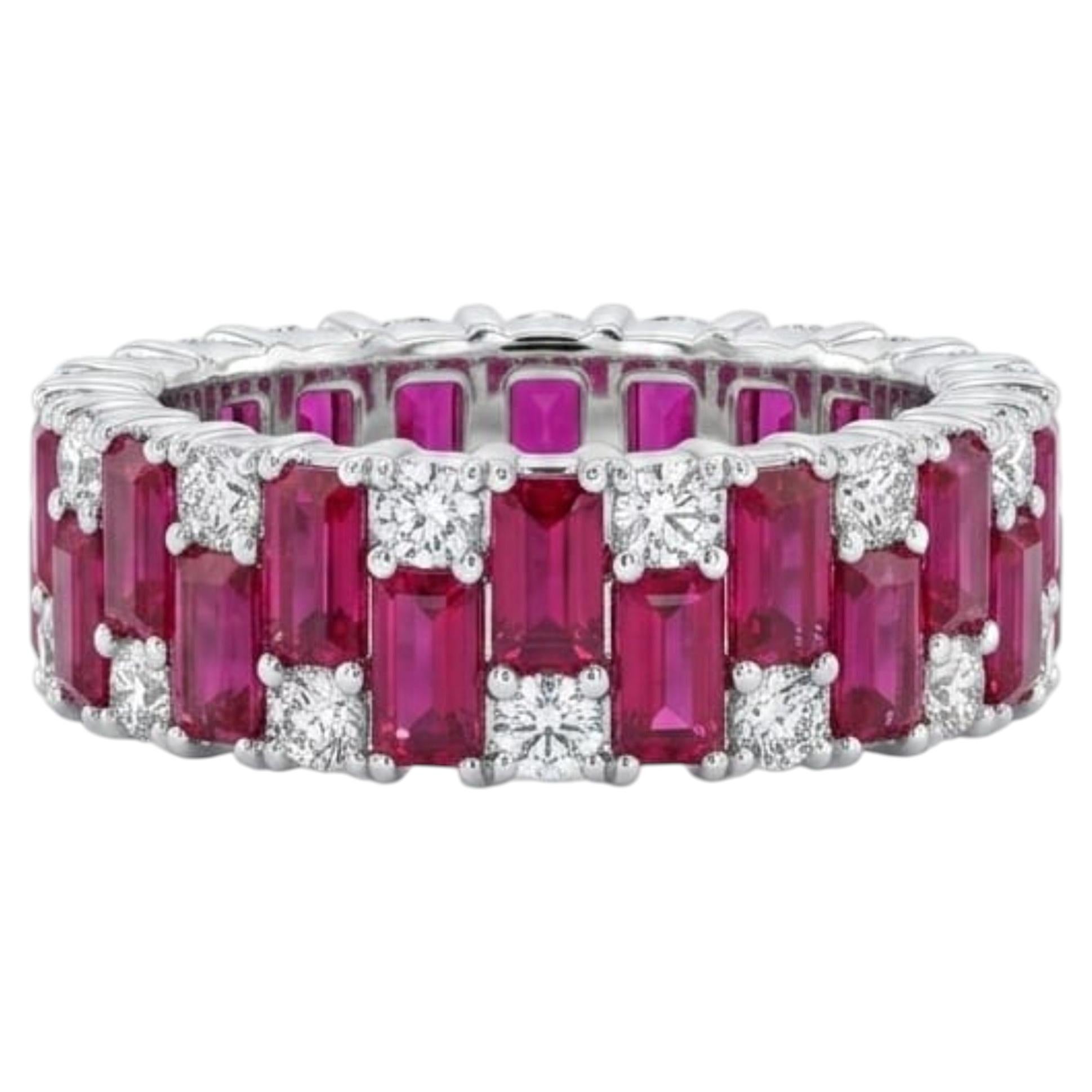 Natural 18K Gold Ruby Halo Ring with 0.39ct Diamonds