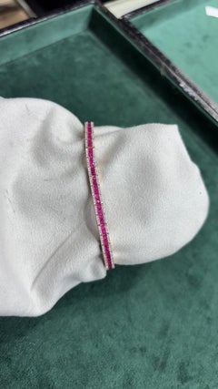 Bracciale in oro naturale 18 carati con rubino da 5,44 carati e diamanti da 0,88 carati