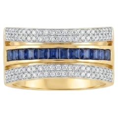 Superbe bague en or 18 carats avec saphir bleu et diamants en halo, 1,02 ct, neuve