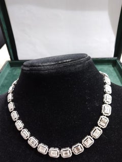 Natural 18K Gold Necklace with 14.33ct Diamond, Elegant Design, New Creation