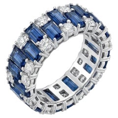 Stunning 18K Gold Blue Sapphire & Diamond Halo Ring, New Design
