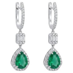 Natural 18K Gold Diamond & Color Stone Stud Earrings, New Design
