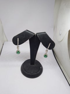 Natural 18K Gold Diamond & Color Stone Stud Earrings, New Design